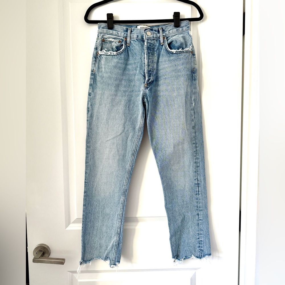AGOLDE High Rise Riley Cropped Jeans